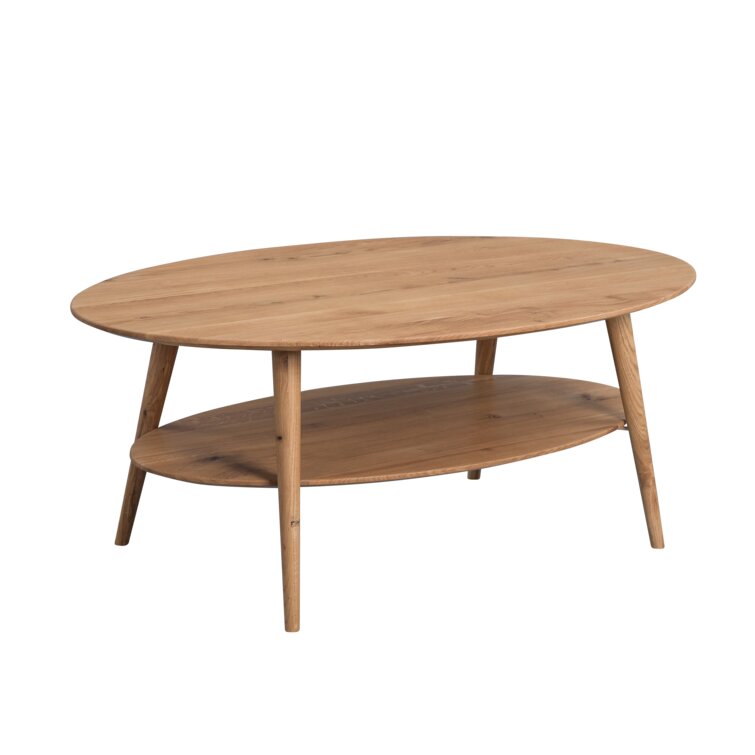 Oval end deals table with storage